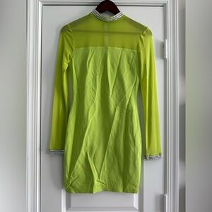 Bebe Y2K Green Long Sleeve Dress